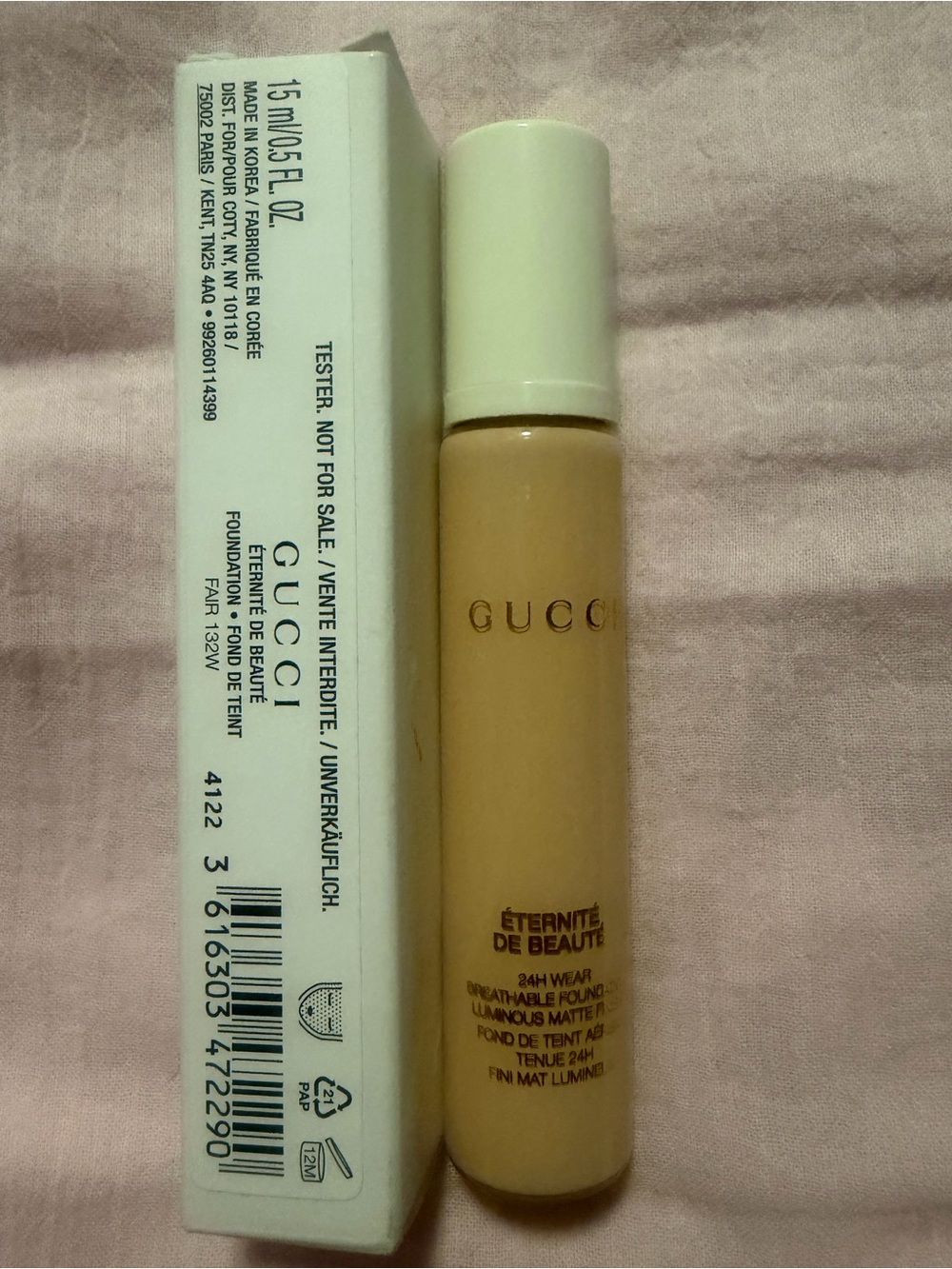 GUCCI Eternite De Beaute Foundation ~ 132W Fair ~ FAIR SKIN  15 ML $45